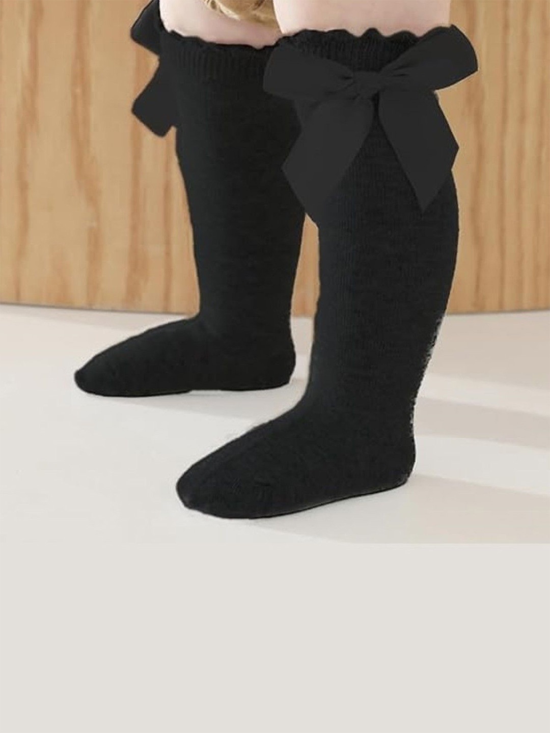 

EL REGALO Girls Knee-Length Socks, Black