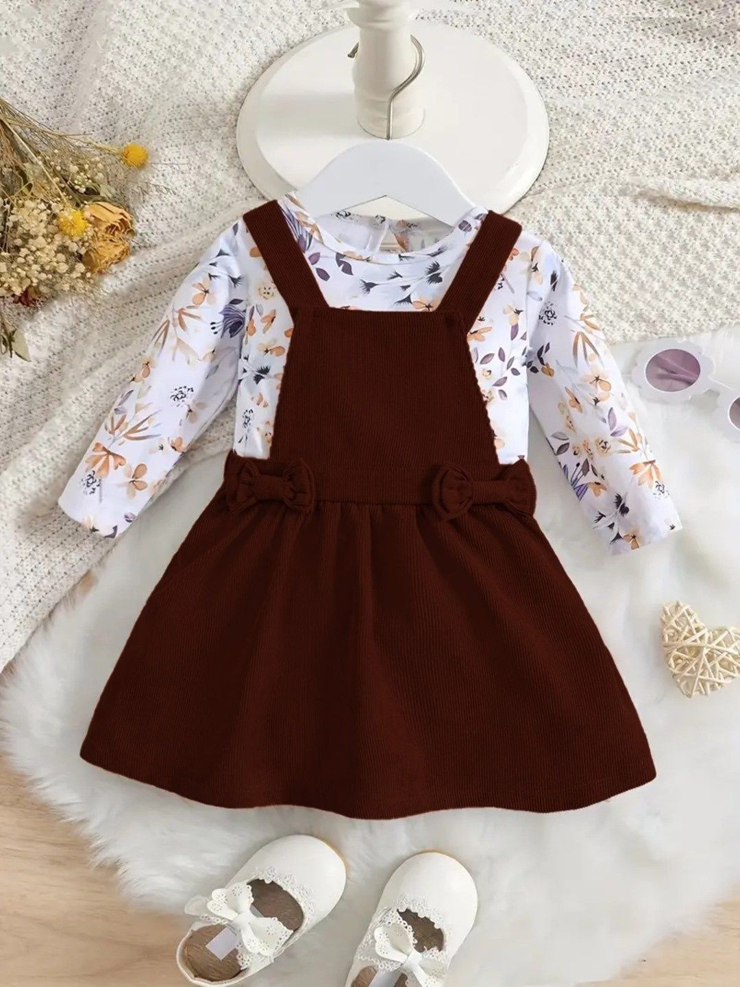 

Miss & Chief Embellished A-Line Dress, Brown