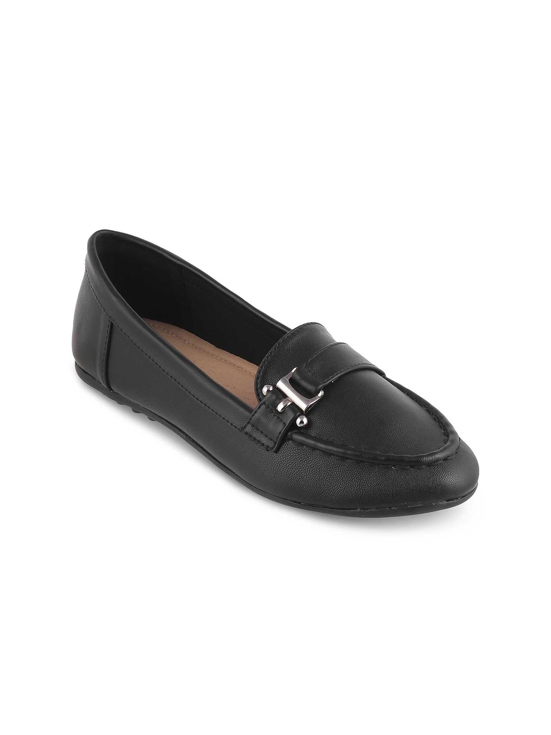 

Tresmode Women Round Toe Loafers, Black