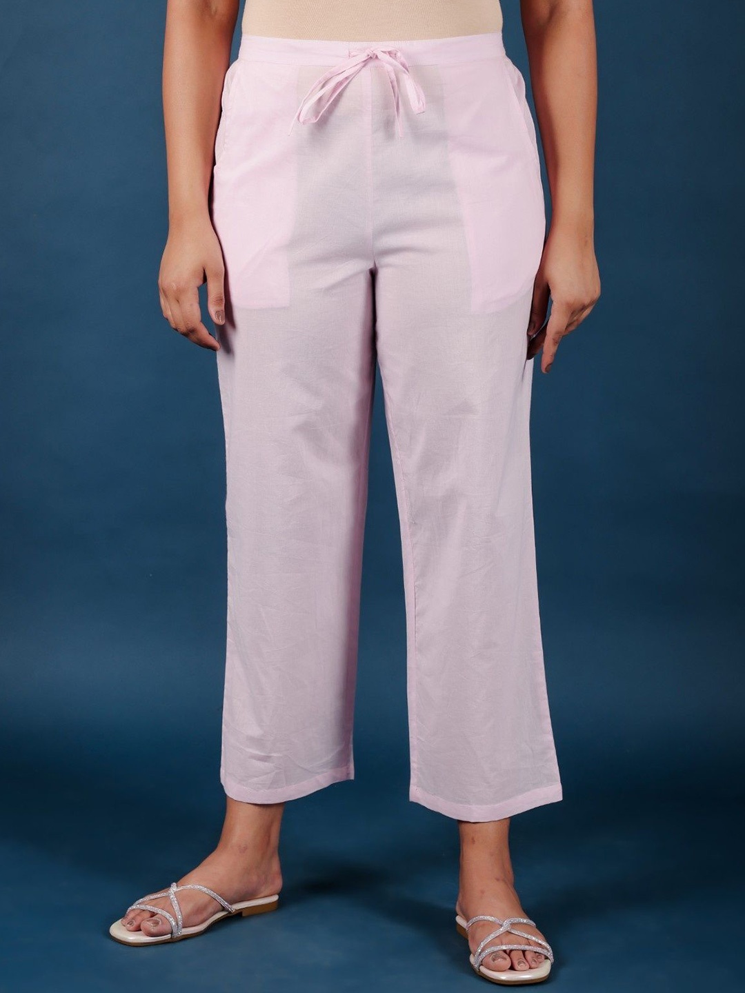 

Aramya Women Straight Ethnic Palazzos, Pink