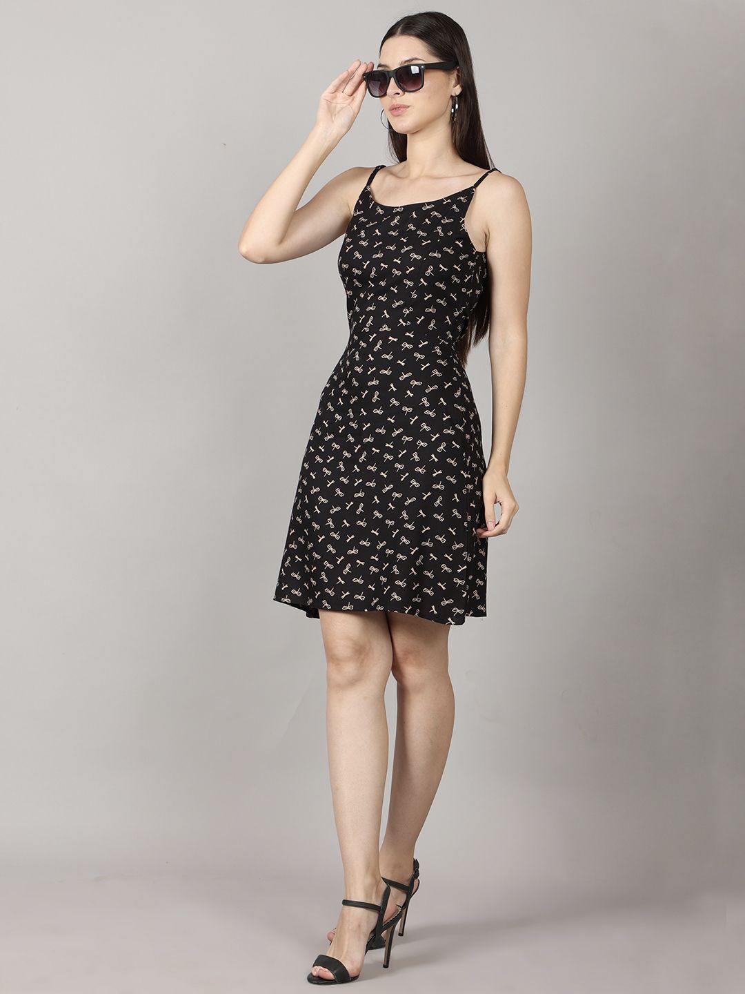 

PRIDEWEAR Floral Print Sheath Dress, Black