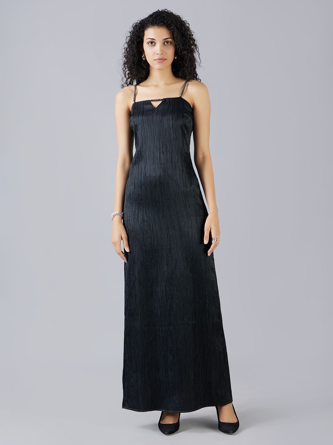 

MISH X Women A-Line Maxi Dress, Black