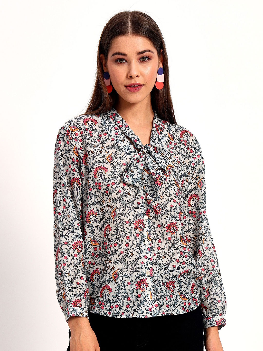 

Peikh Women Classic Floral Opaque Printed Casual Shirt, Multi