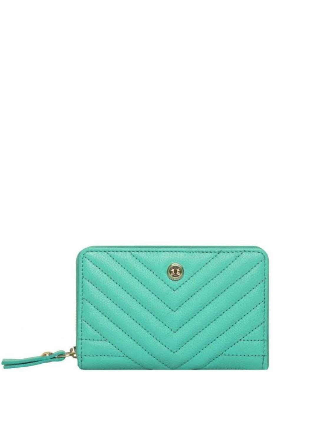 

RI2K LONDON Women Geometric Leather Two Fold Wallet, Turquoise blue