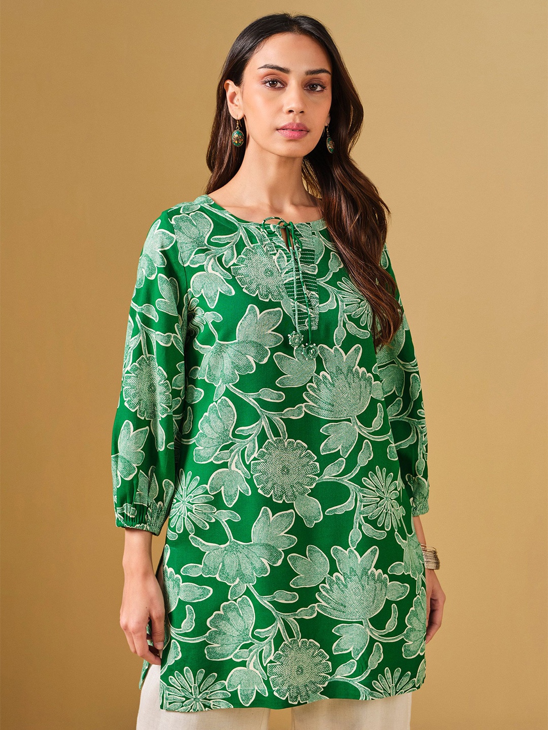 

DressBerry Women Floral Print Top, Green