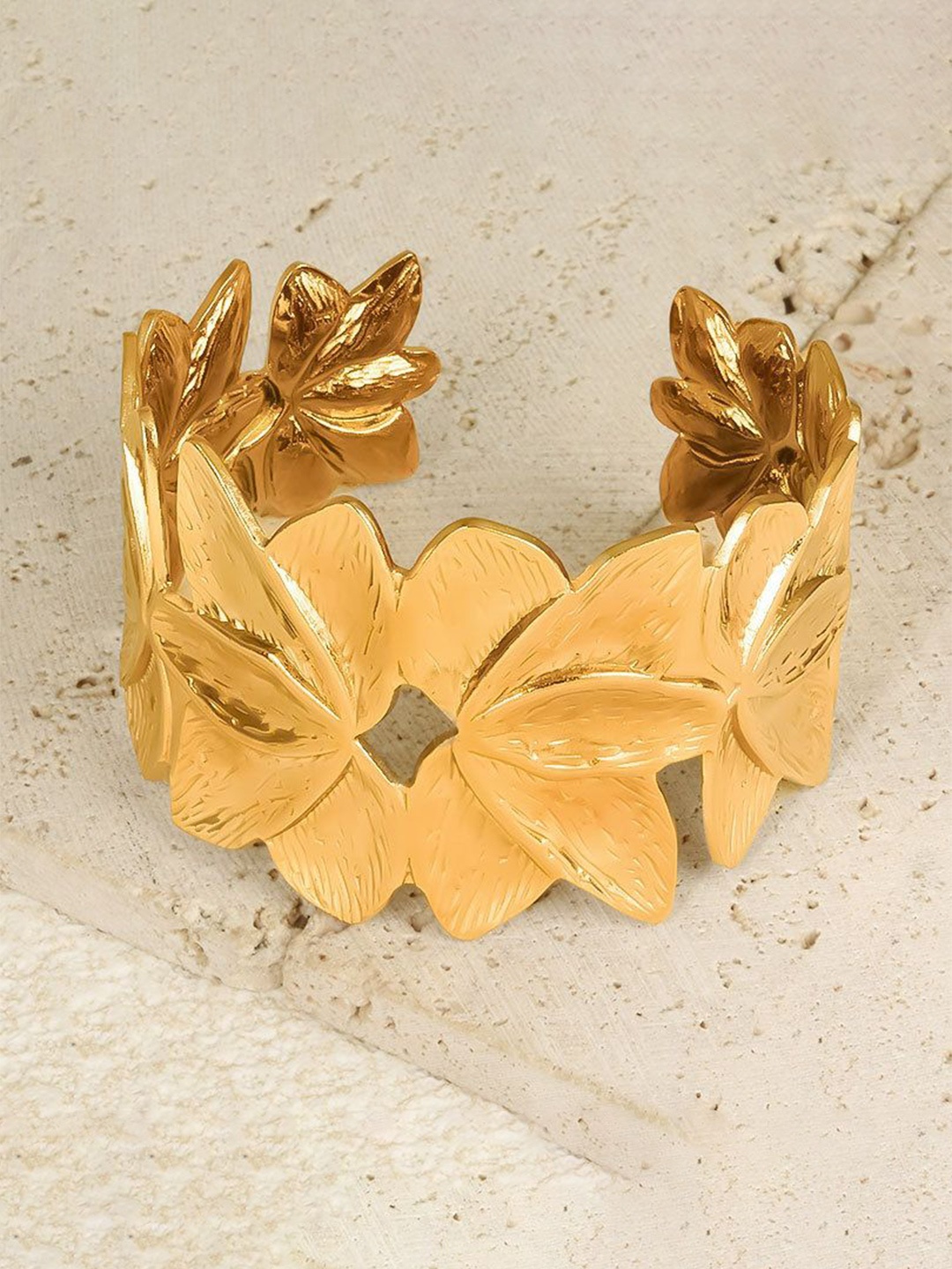 

DIVASTRI Gold-Plated Stainless Steel Anti-Tarnish Cuff Bracelet