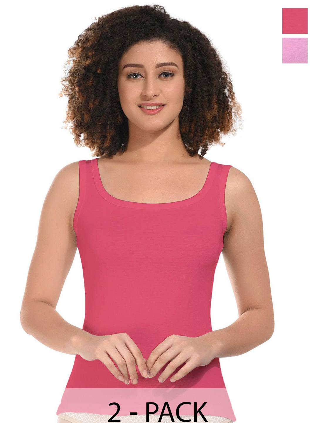 

BODYMIST Cotton Tank Top, Pink