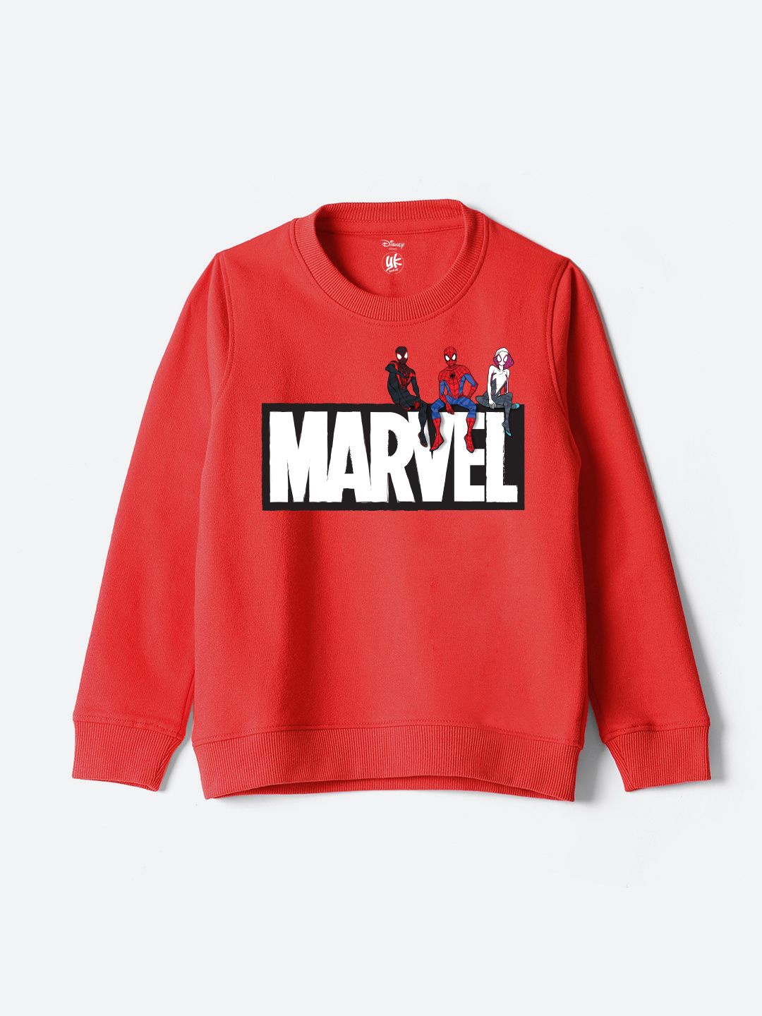 

YK Marvel Boys Animation Printed Sweatshirt, Red
