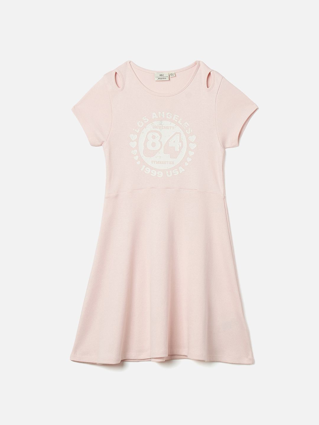 

Juniors by Babyshop Girls Printed Cotton A-Line Dress, Pink
