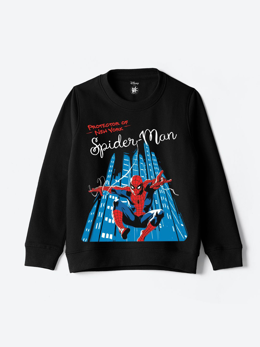 

YK Marvel Boys Animation Printed Sweatshirt, Black