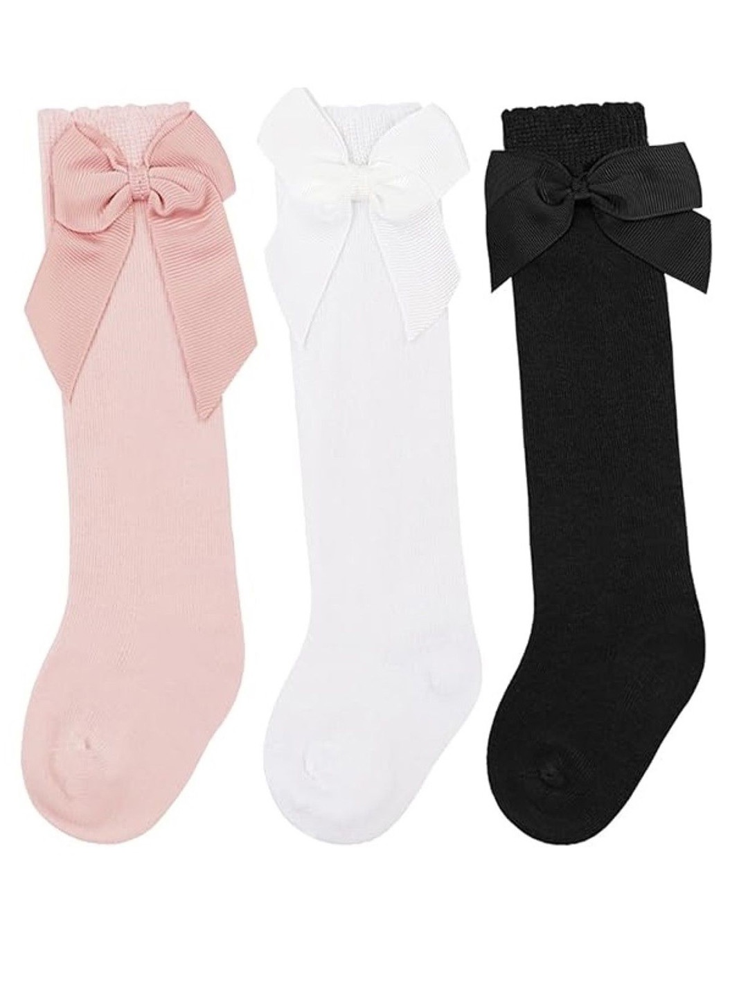 

EL REGALO Girls Pack Of 3 Calf Length Socks, Pink