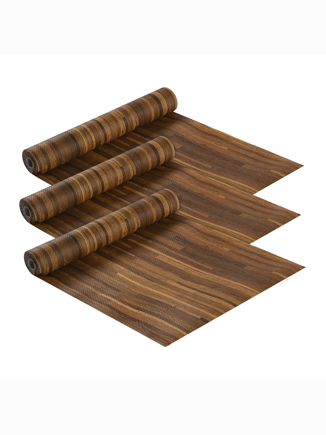 

Kuber Industries White Set of 3 Water Resistant 5 Mtr EVA Kitchen Shelf Liner Organisers, Brown