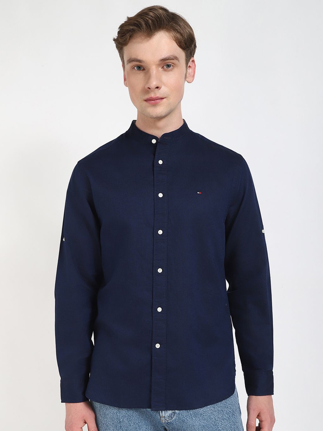 

Tommy Hilfiger Men Opaque Casual Shirt, Blue