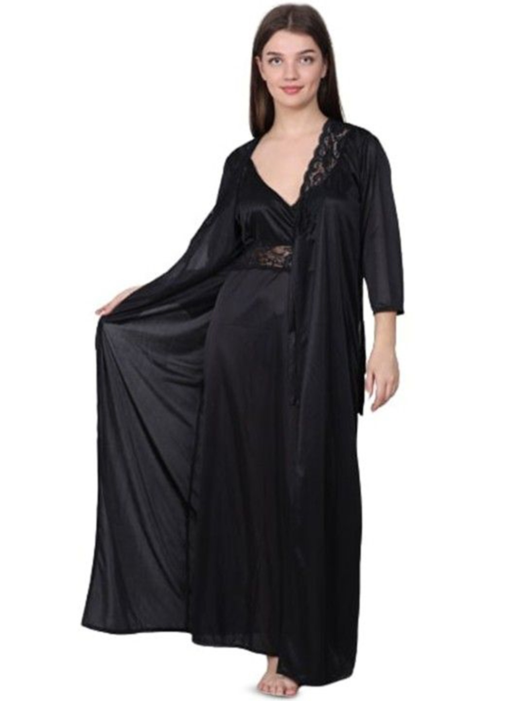 

Beera Maxi Nightdress, Black