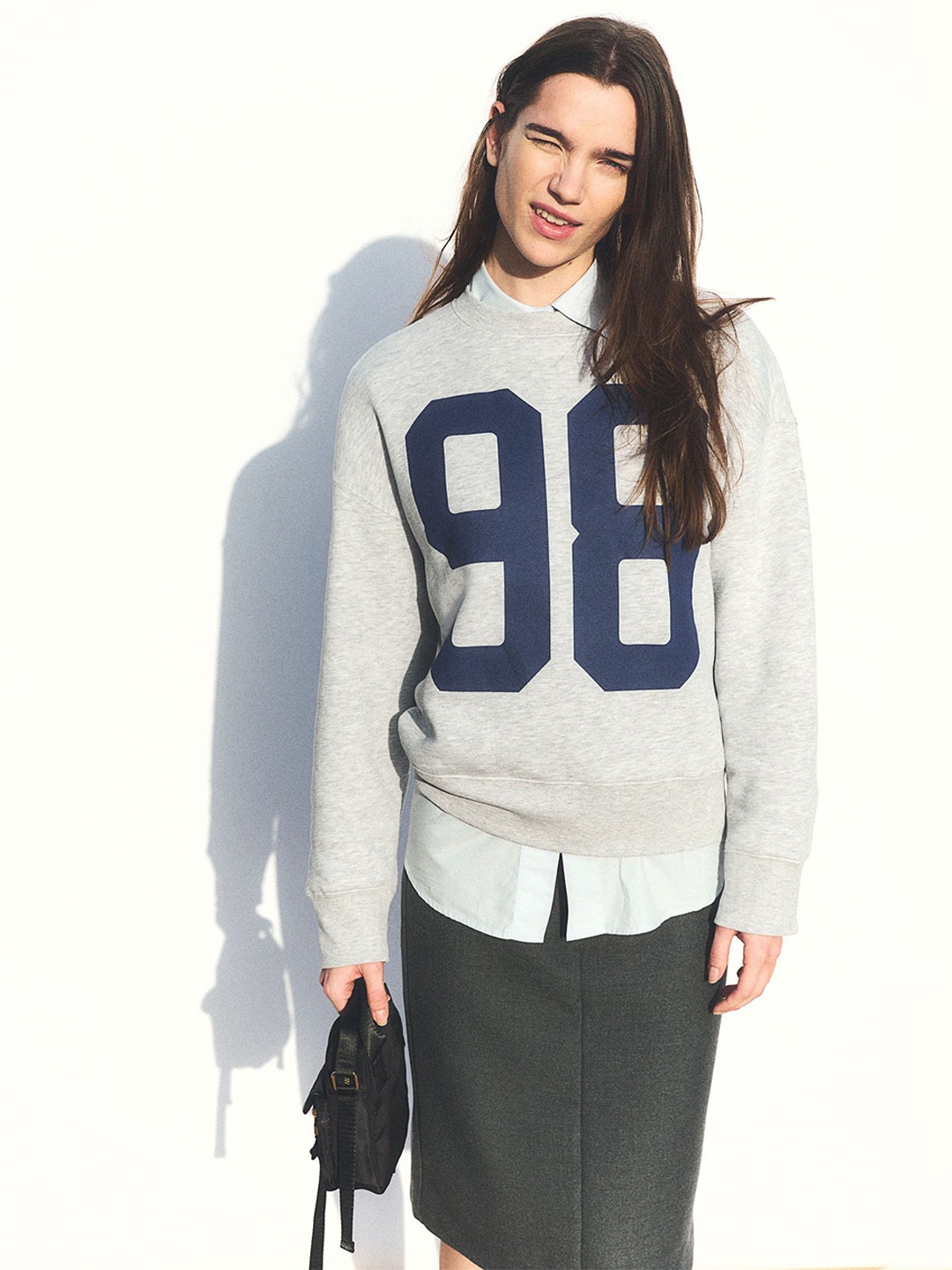 

H&M Oversized Motif-Detail Sweatshirt, Grey