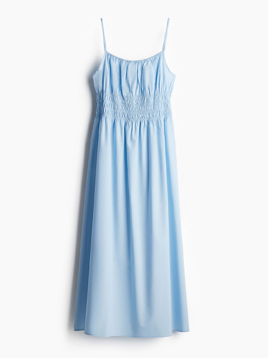 

H&M Smock-Detail Poplin Dress, Blue