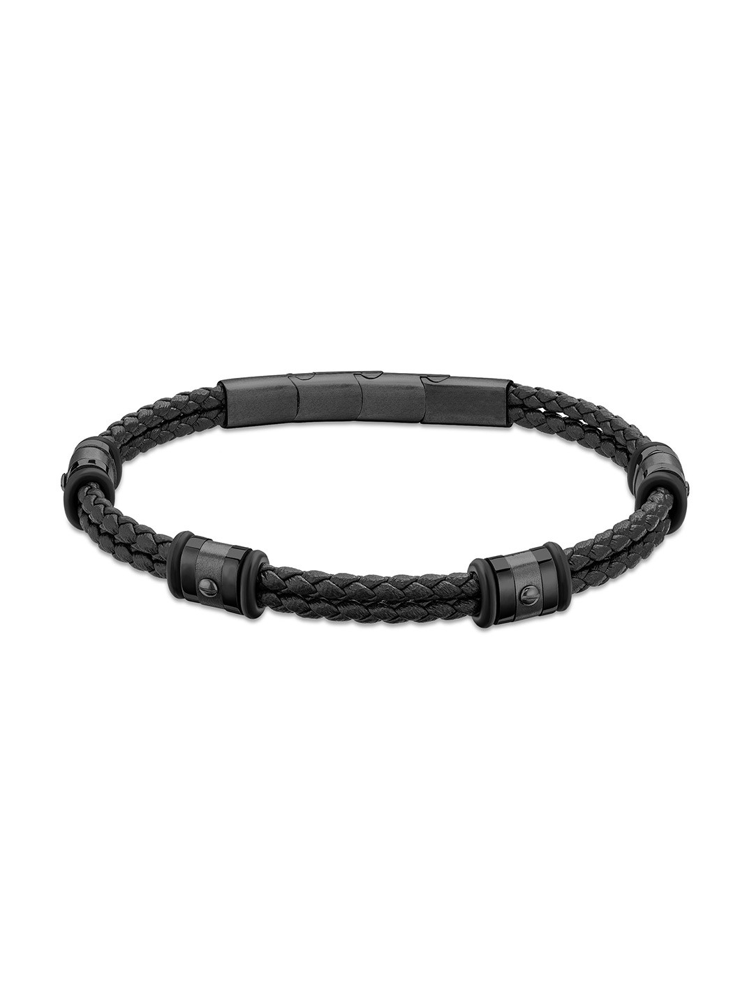 

Ducati Men CONTESA Stainless Steel Wraparound Bracelet, Black