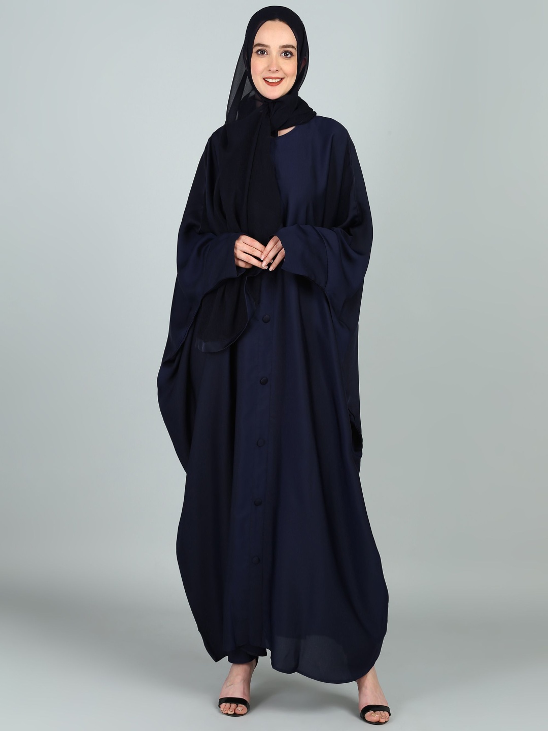 

BROKE BRAND Abaya Long Sleeves Burqas, Blue