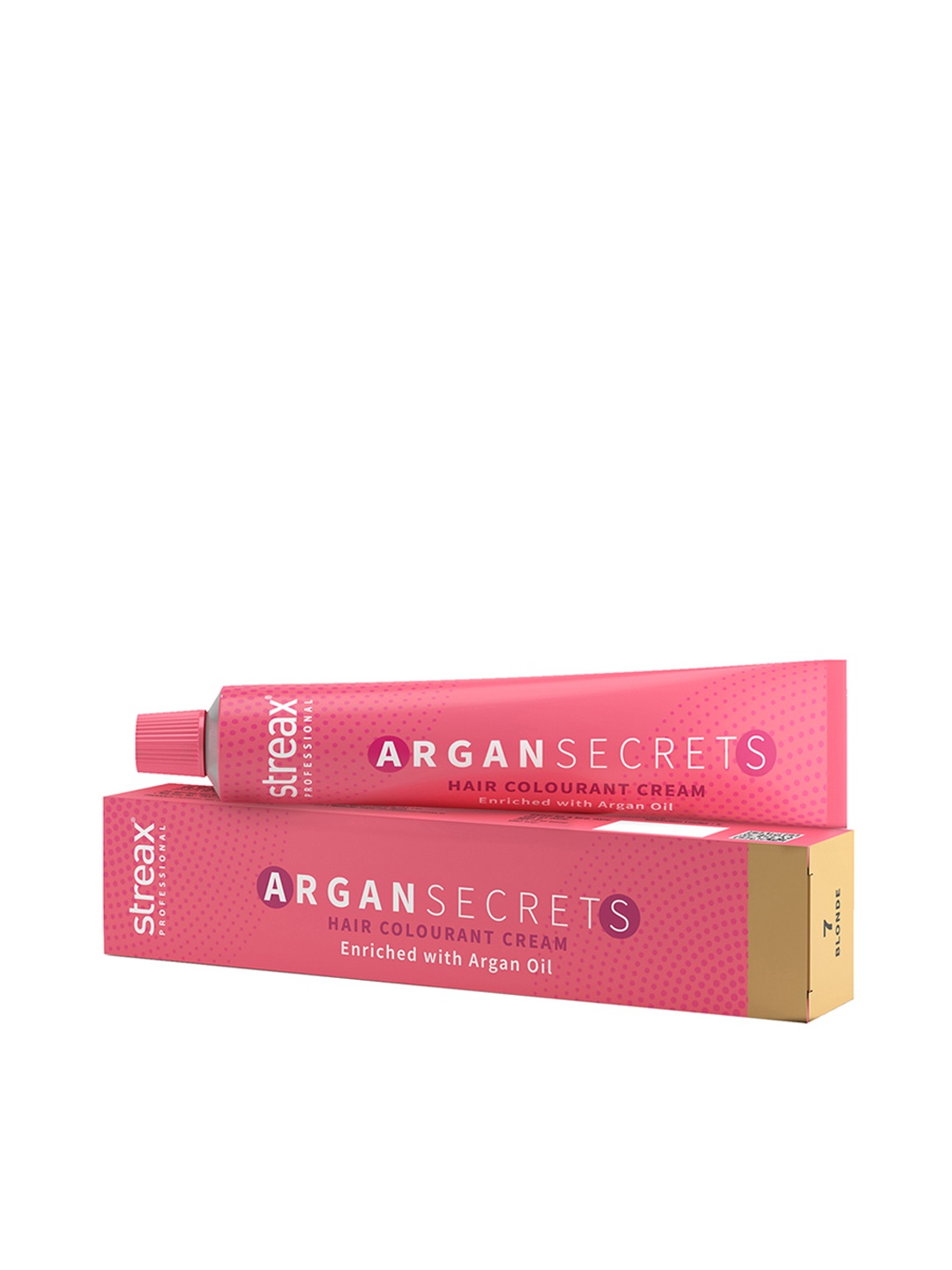 

Streax Professional Argan Secret Hair Colourant Cream with Argan Oil 60g - Blonde 7, Yellow