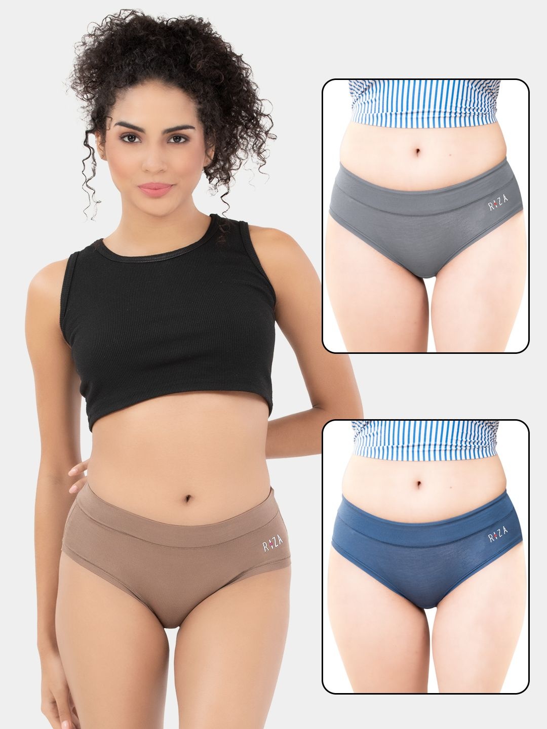 

Trylo Comfy Broad Waist Band Full Coverage Modal Ultra Soft Fabric Covered Elastic Panties, Assorted