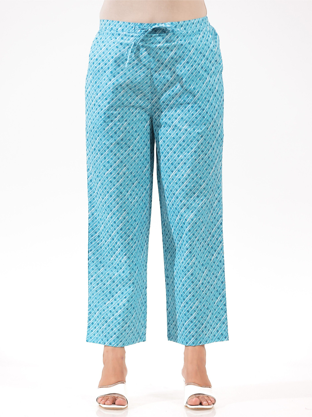 

Aramya Women Printed Straight Ethnic Palazzos, Blue