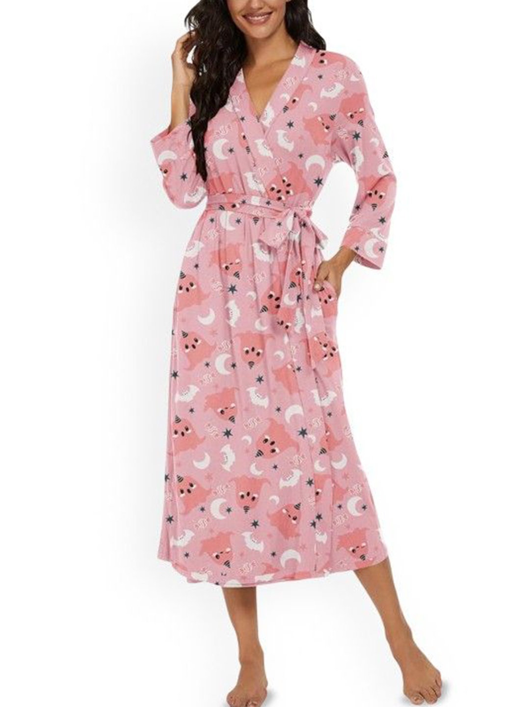 

Beera Printed Maxi Nightdress, Pink
