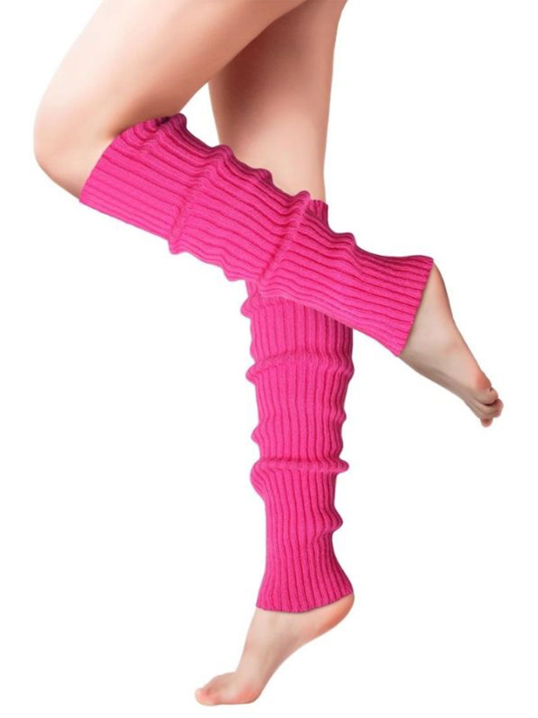 

TIPY TIPY TAP Kids Woolen Ribbed Knee-Length Legwarmer, Pink