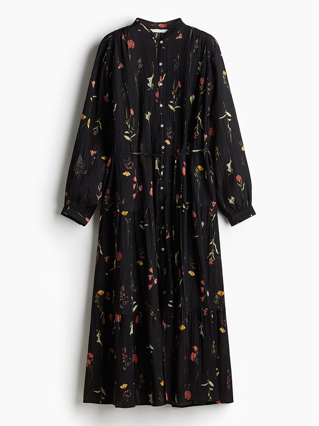 

H&M Oversized Crinkled Dress, Black