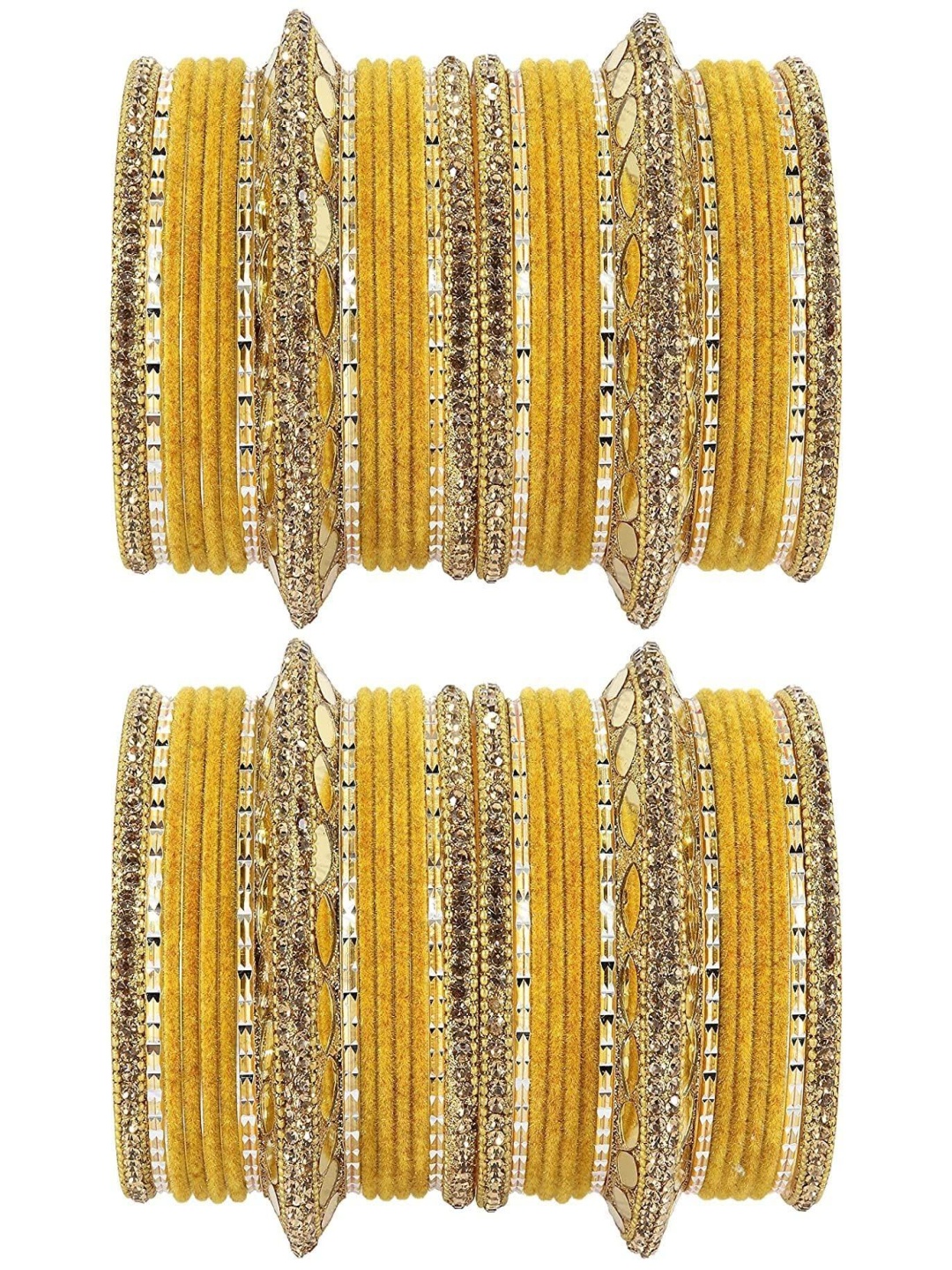 

ZULKA Set Of 60 Gold-Plated Stone-Studded Bangles