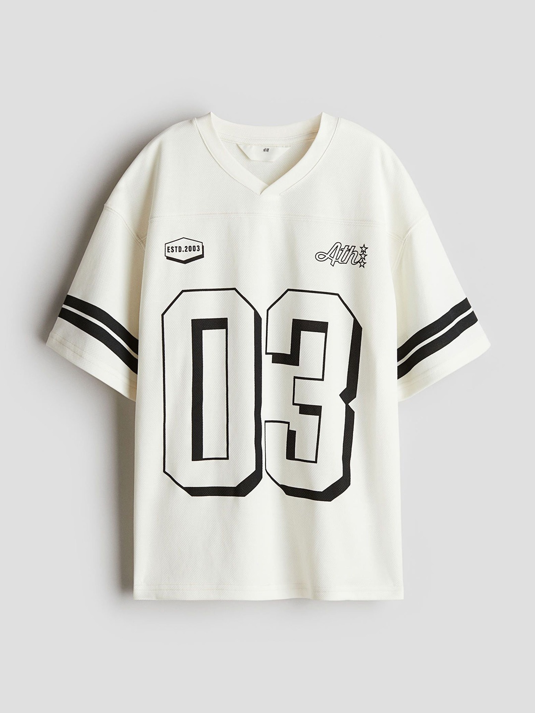 

H&M Boys Printed Mesh Hockey Shirt, White