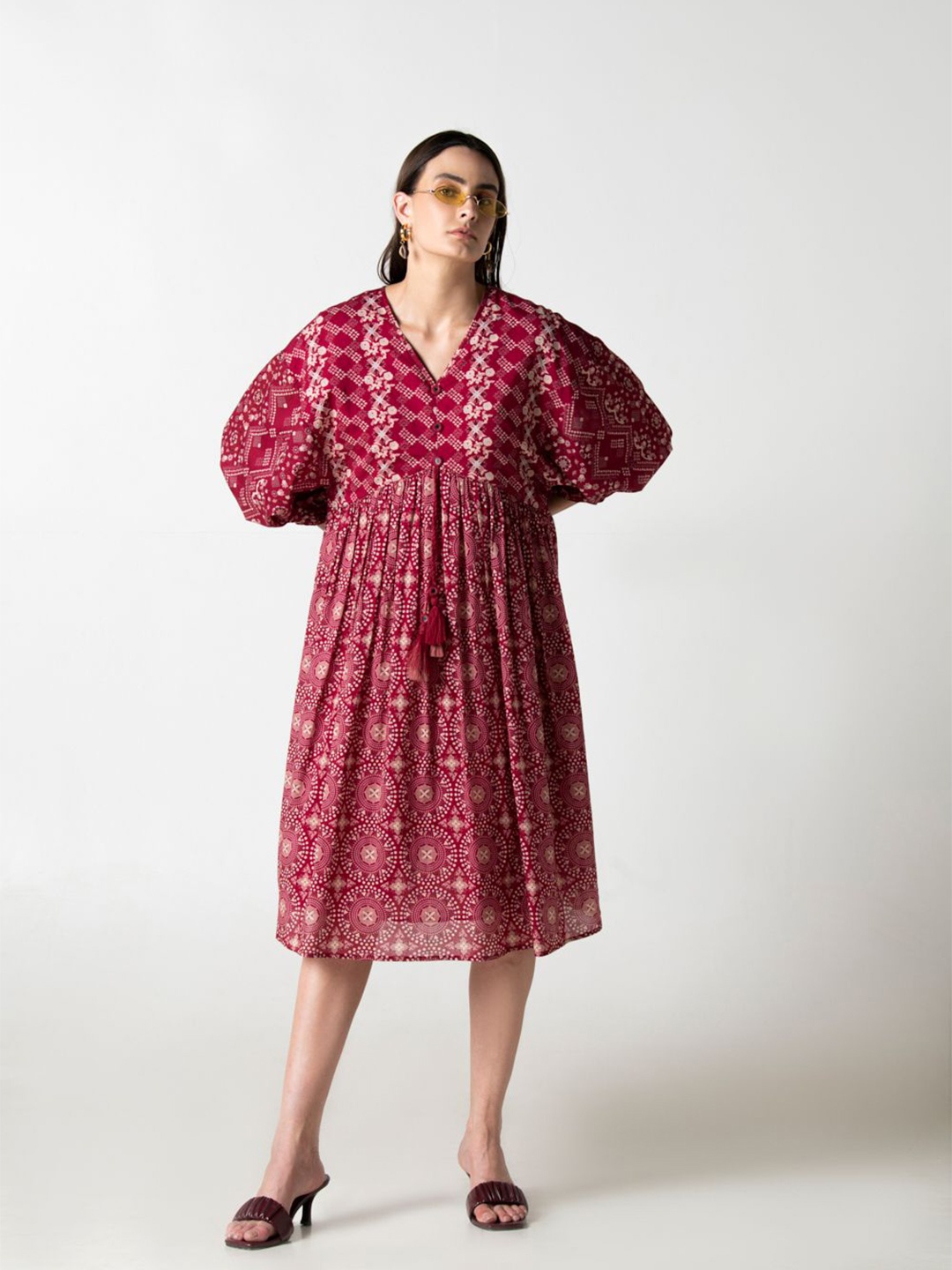 

STIL O STITCH Women Floral Embroidered Fit & Flare Dress, Black