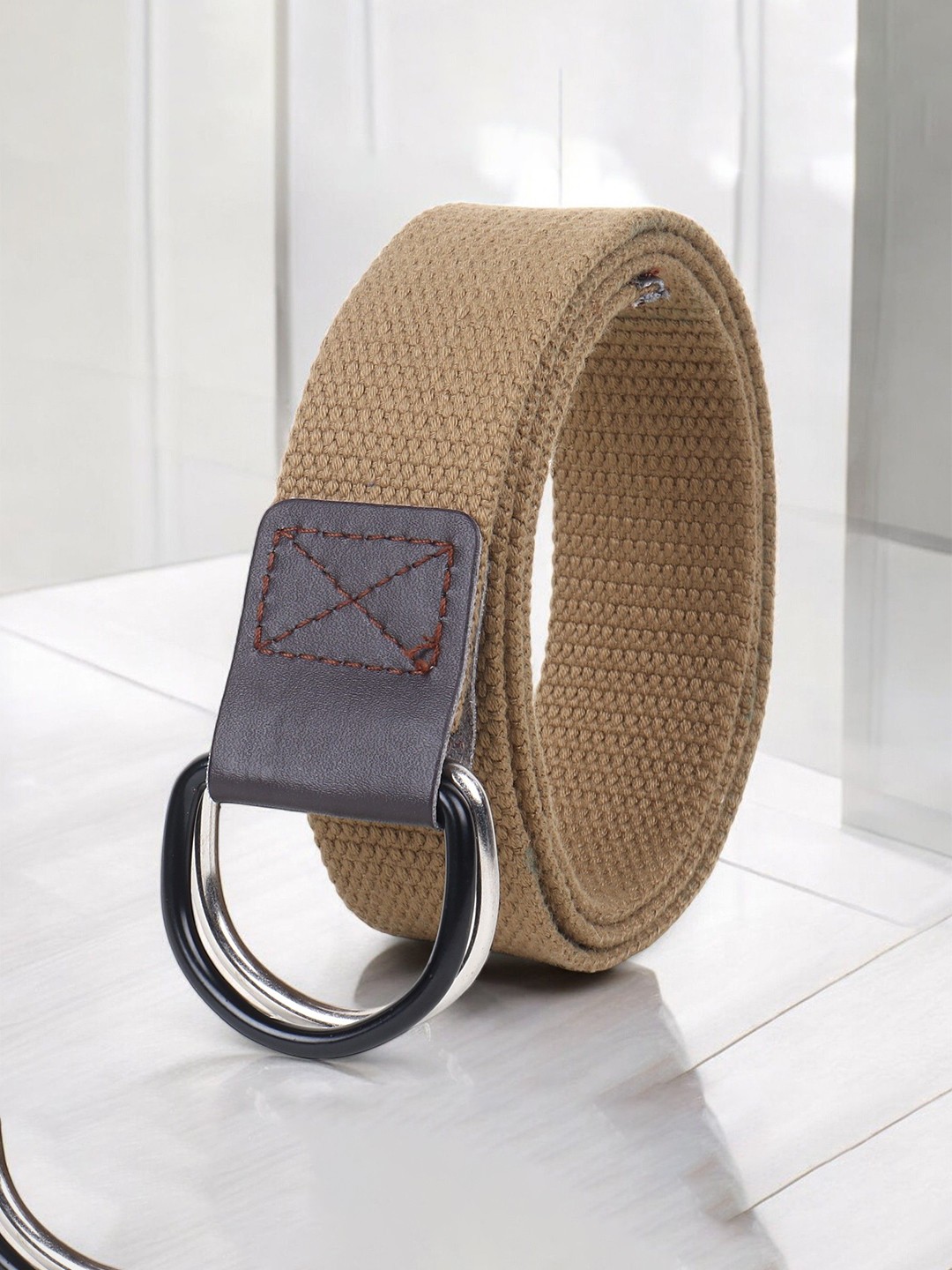 

Metronaut Men Textured Belt, Cream