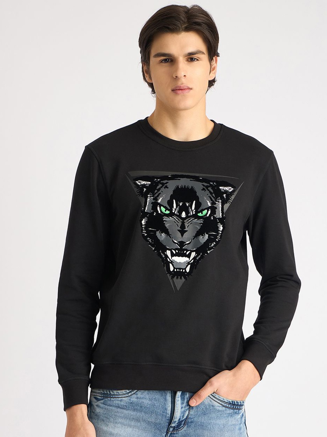 

Antony Morato Men Printed Pullover Sweatshirt, Black