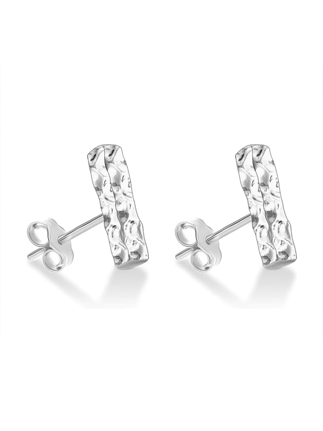 

LeCalla Contemporary Studs Earrings, Silver