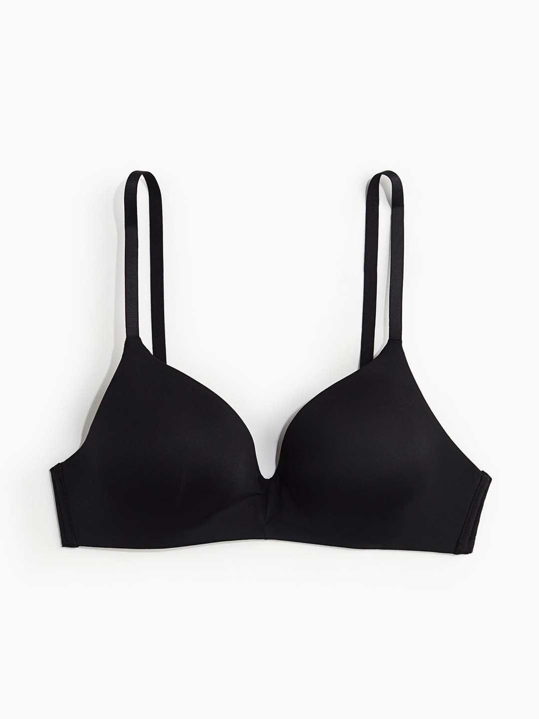 

H&M Padded Non-Wired Microfibre Bra, Black