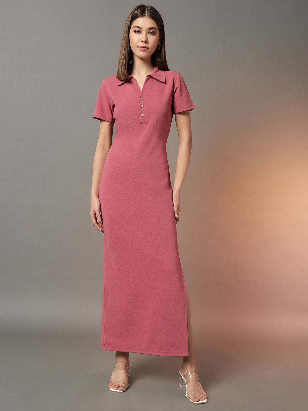 

Trend Arrest Women T-shirt Maxi Dress, Pink