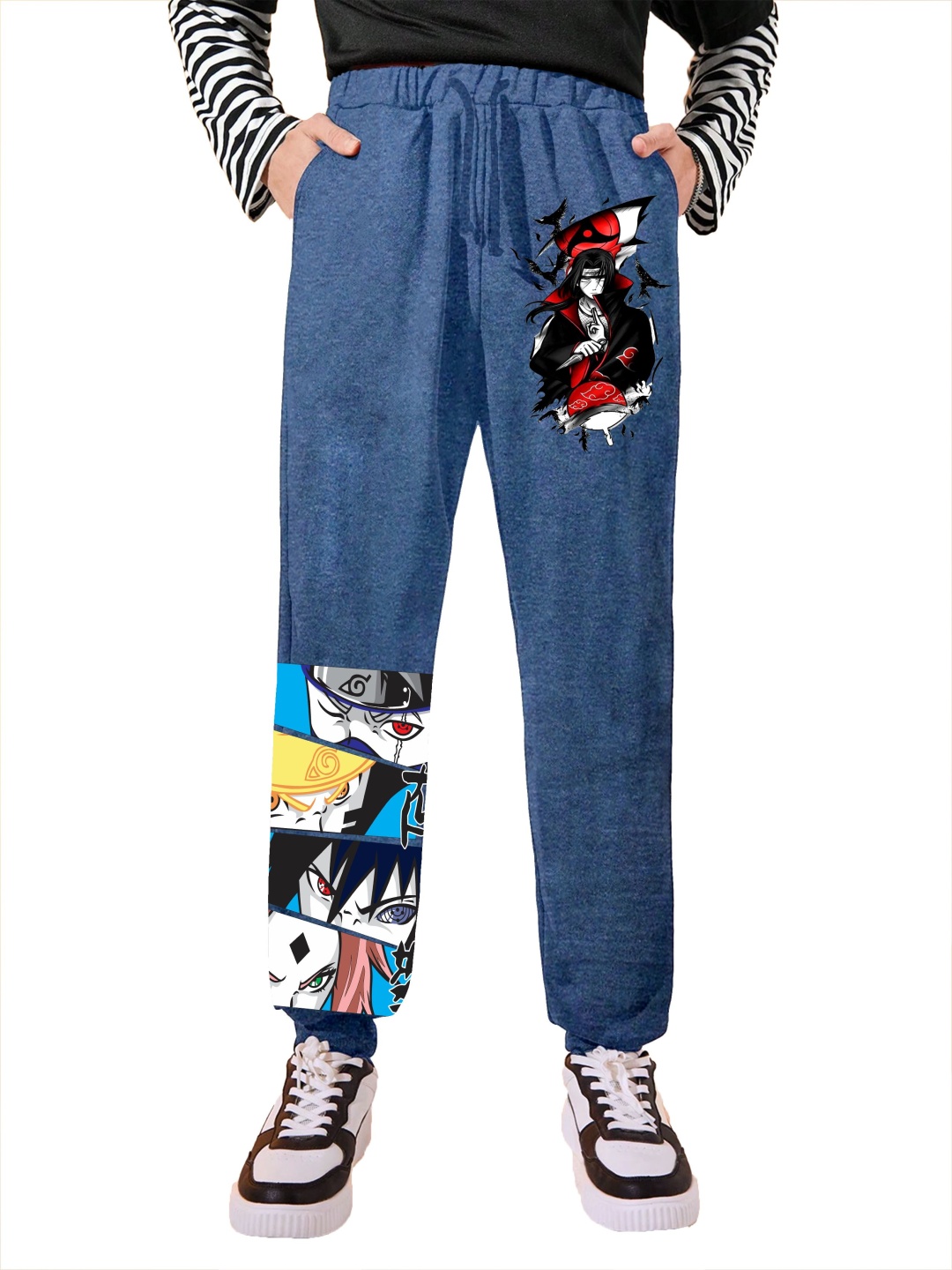 

BAESD Boys Naruto Itachi Printed Cotton Joggers, Blue