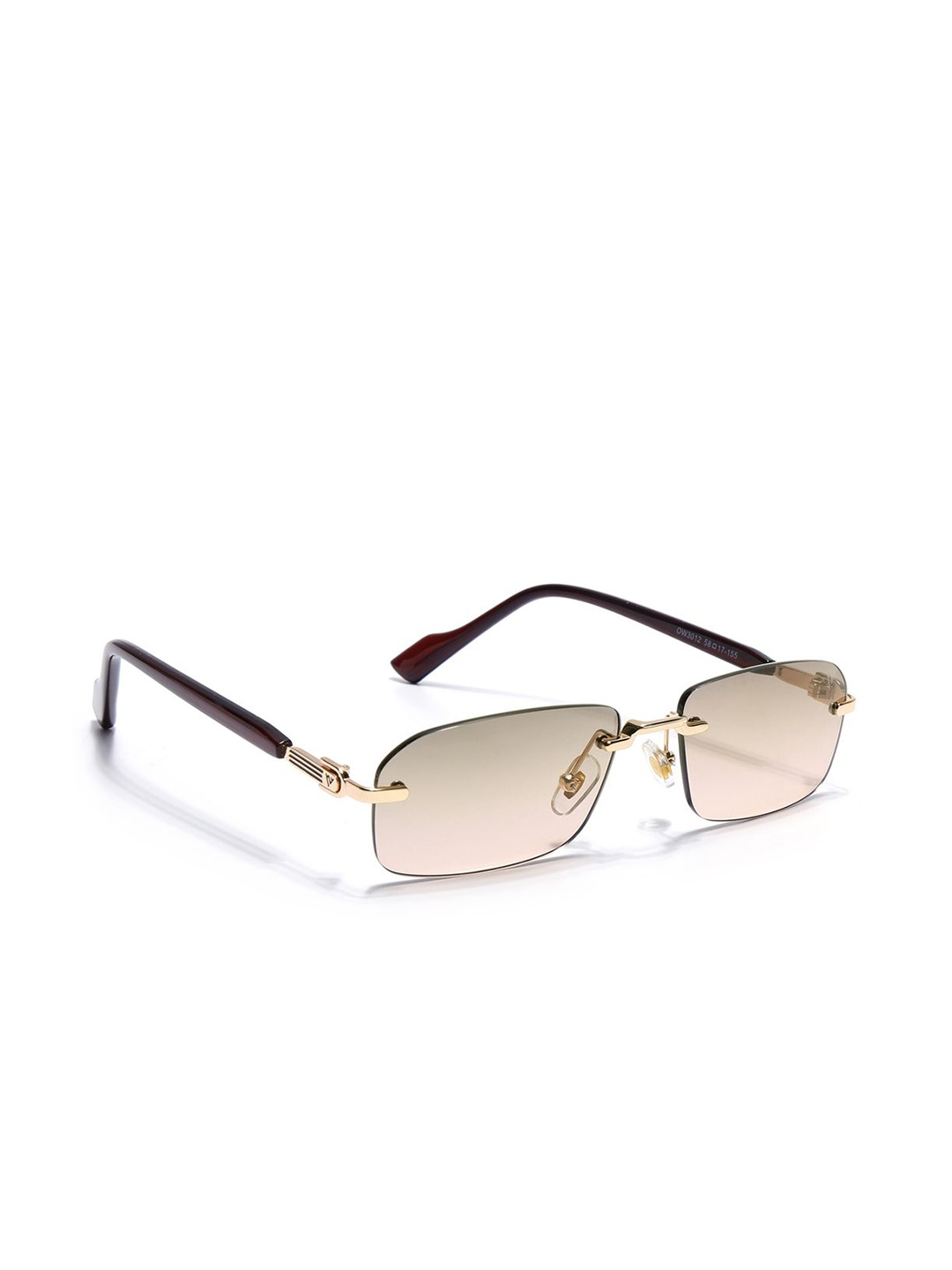 

Voyage Unisex Rectangle Sunglasses with UV Protected Lens, Brown