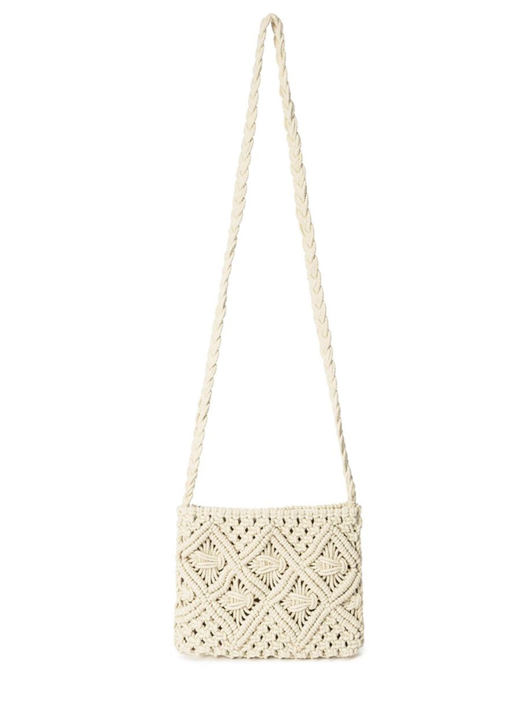 

DULI Textured Crossbody Cotton Purse Clutch, Cream