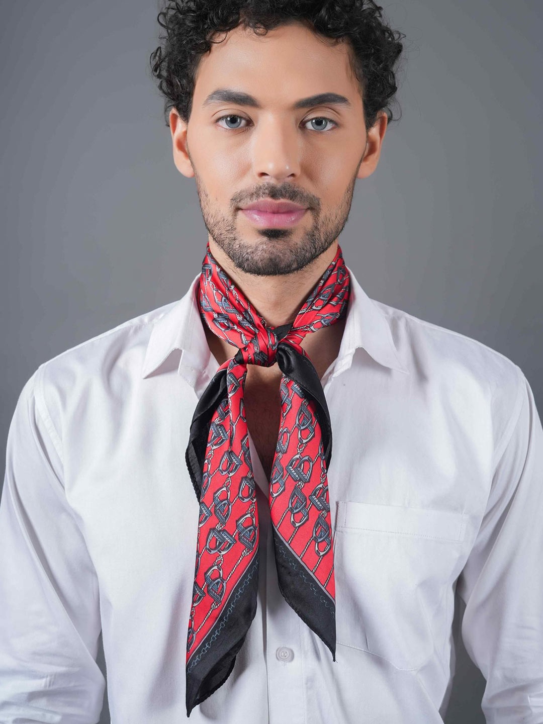 

Tossido Men Printed Scarf, Red