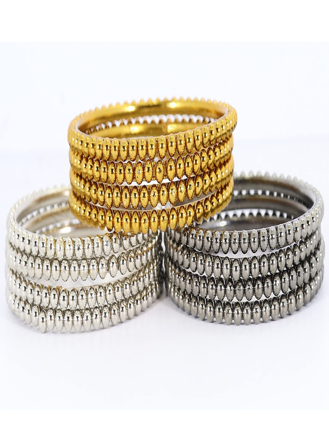 

ZULKA Set Of 12 Ball Chain Bangles, Gold