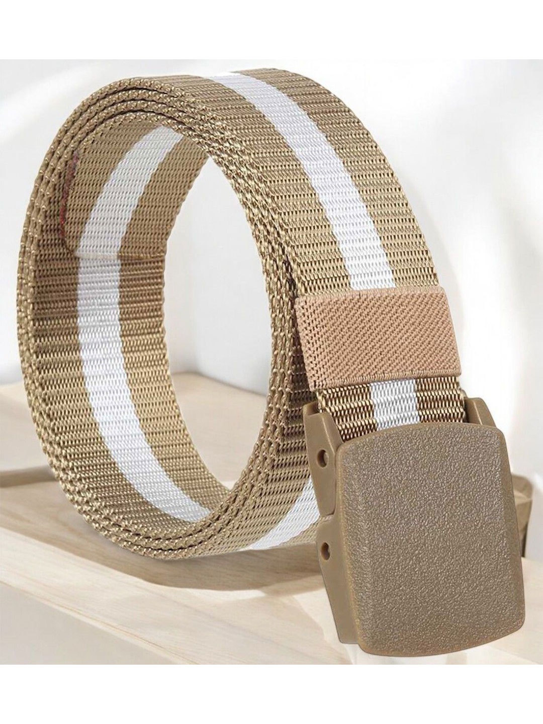 

Metronaut Men Textured Belt, Cream