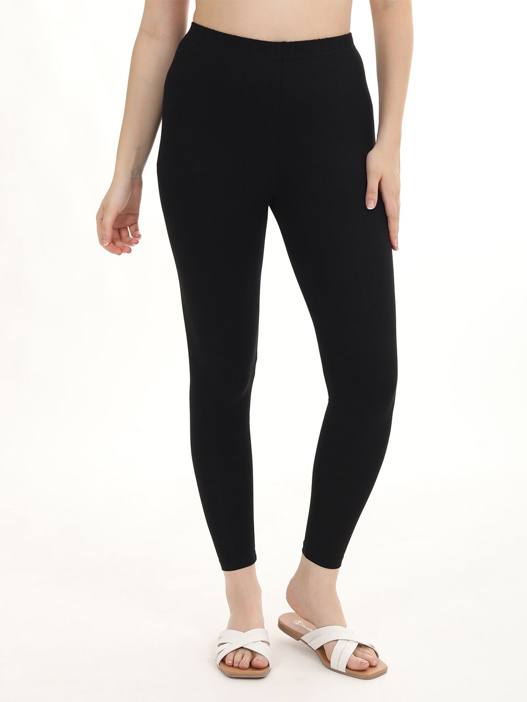 

Fly Birds Women Mid-Rise Ankle-Length Leggings, Black