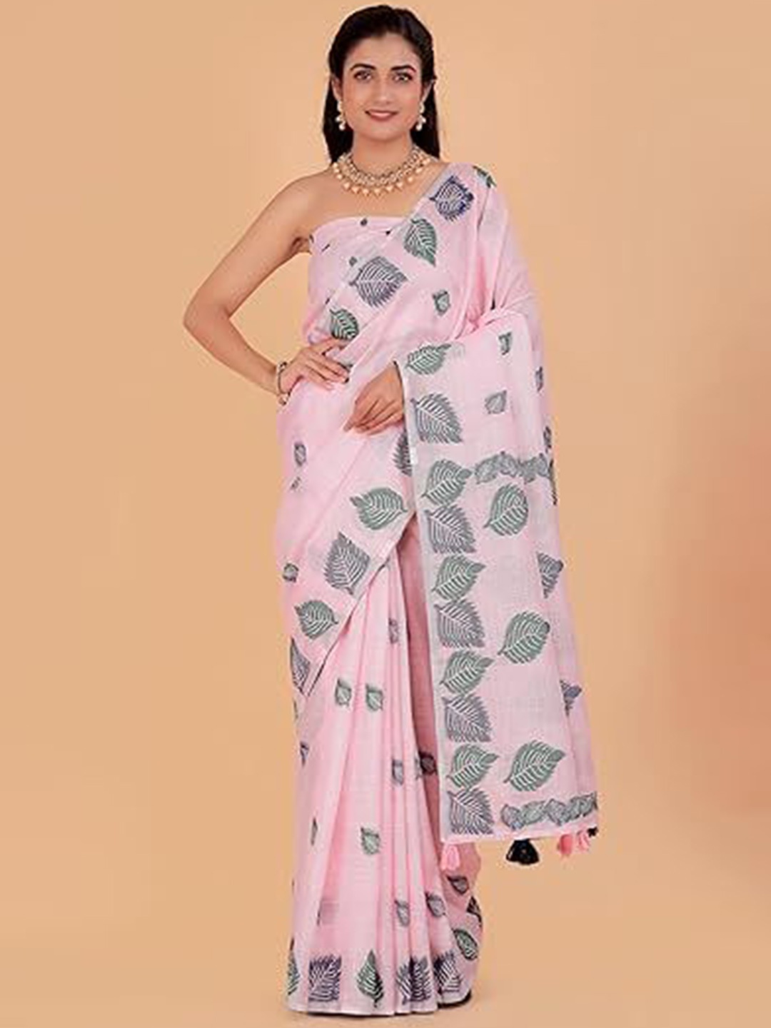 

NEGRONI Ethnic Motifs Printed Saree, Pink