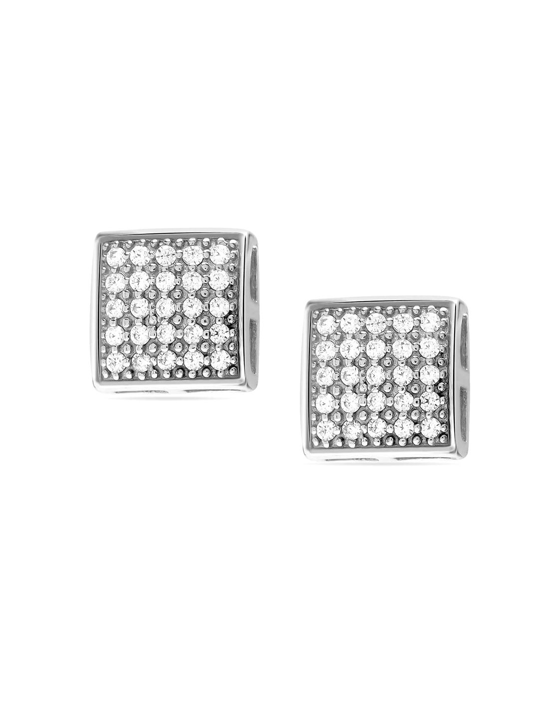 

LeCalla Contemporary Studs Earrings, Silver