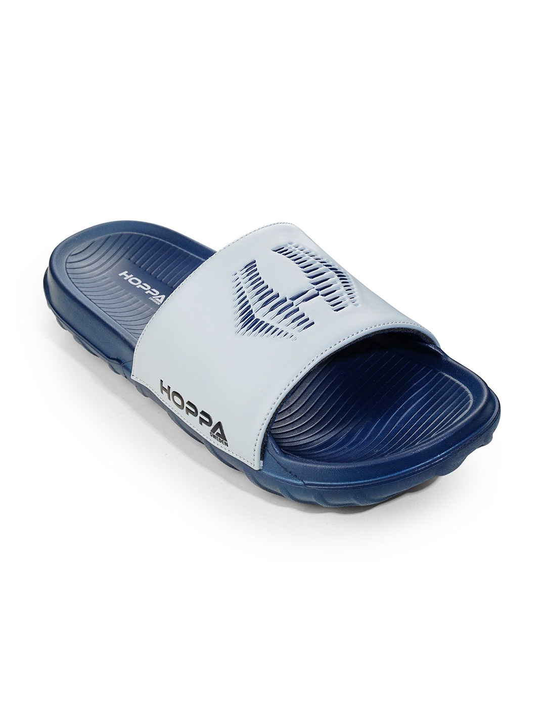 

Hoppa Men Printed Sliders, Navy blue