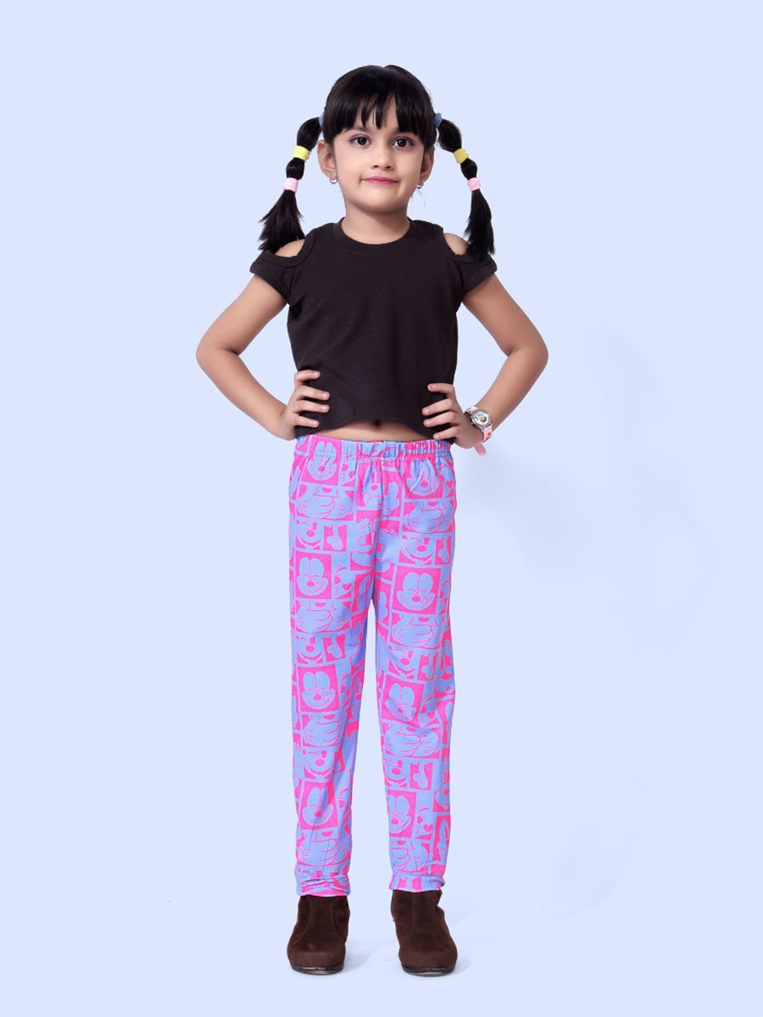 

Thiya Girls Short Sleeves Top With Jogger, Turquoise blue