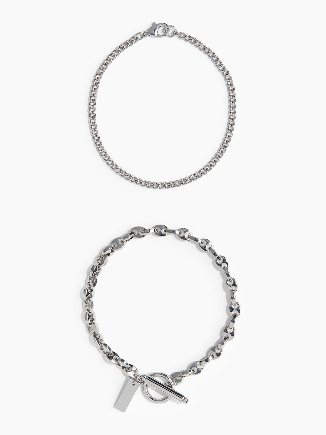 

H&M 2-Pack Bracelets, Silver