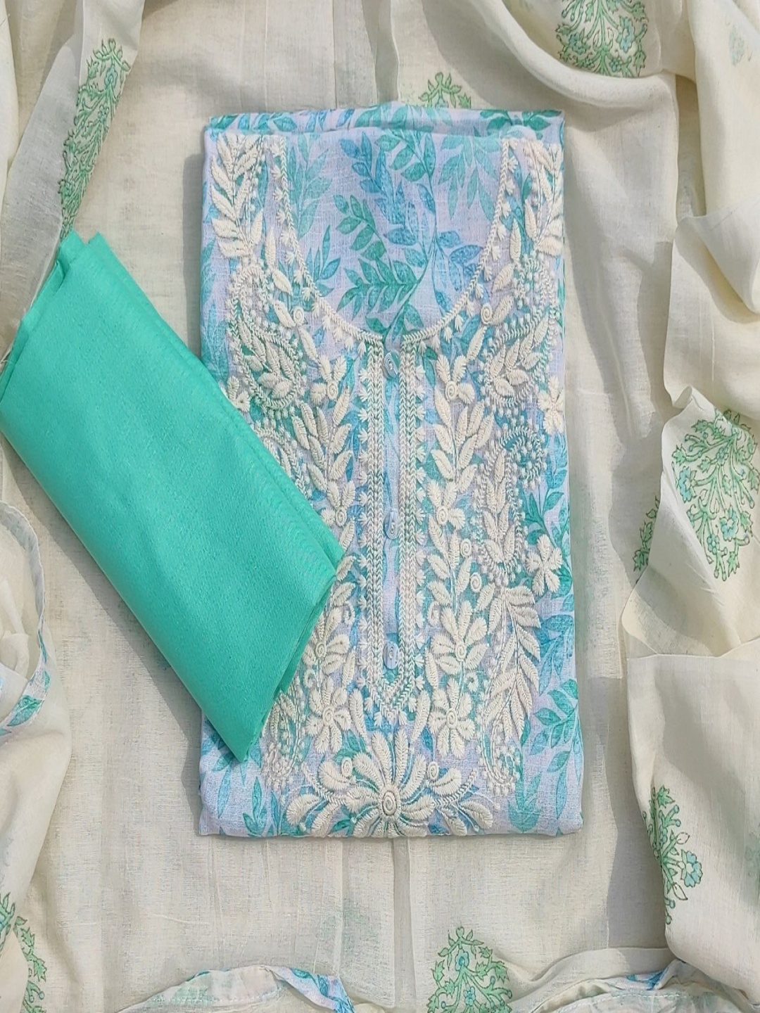 

GC 80 BY GAURI COLLECTION Unstitched Dress Material, Blue
