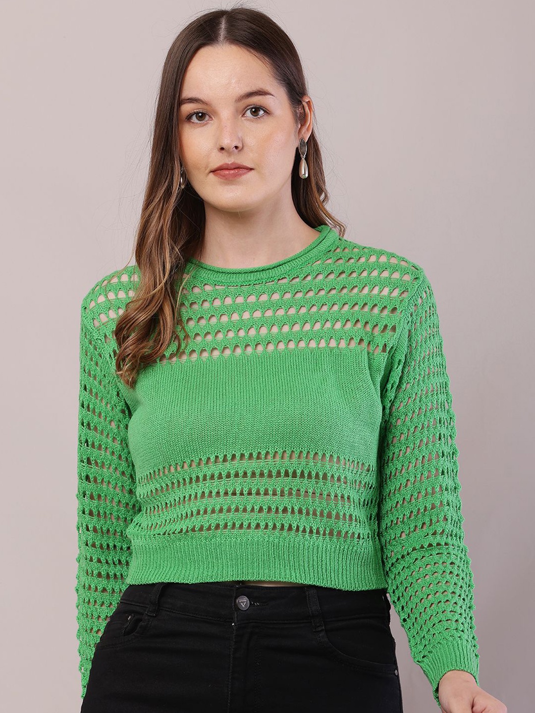 

NoBarr Women Long Sleeves Pullover, Green